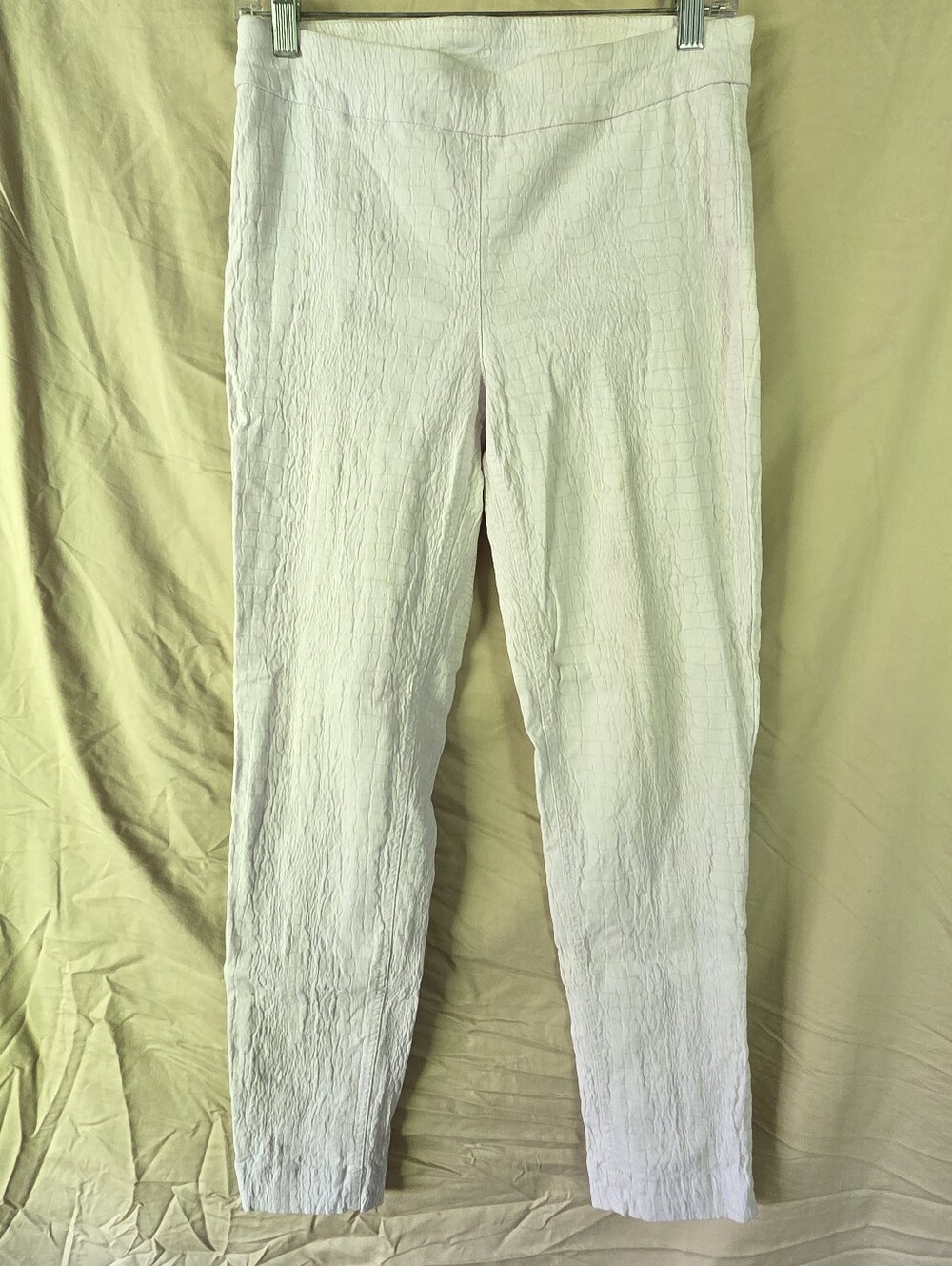 Slimsation By Multiples White Lined Skirt with Subtle Black Label